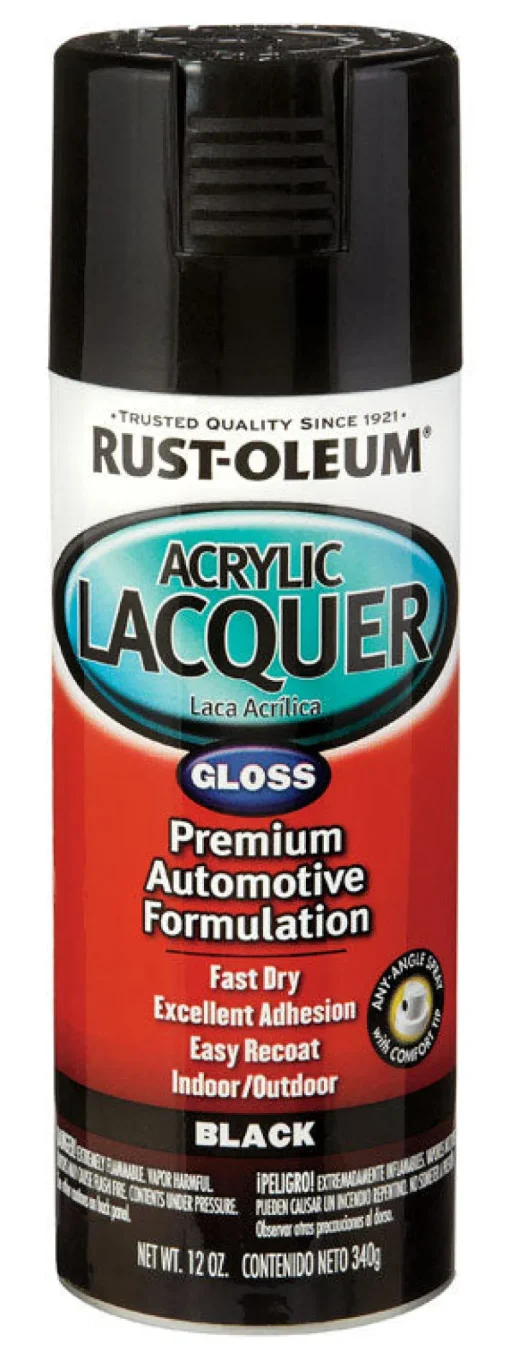 Rust-Oleum Automotive Lacquer Gloss Black Automotive Acrylic Lacquer Spray 12 oz