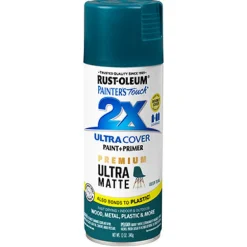 Rust-Oleum Deep Teal General-Purpose Premium Ultra Matte Spray Paint 12 oz. (Pack of 6)