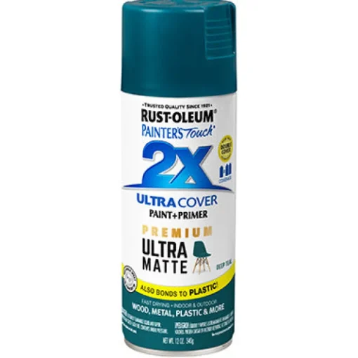 Rust-Oleum Deep Teal General-Purpose Premium Ultra Matte Spray Paint 12 oz. (Pack of 6)