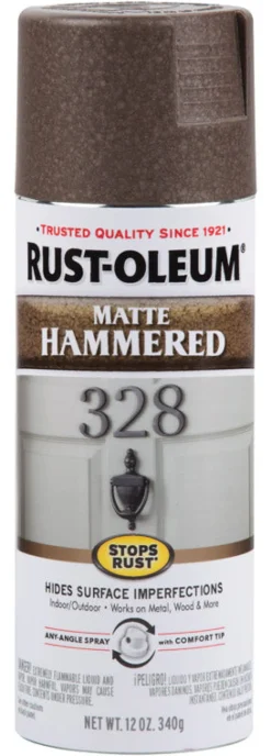 Rust-Oleum Hammered Matte Brown Spray Paint 12 oz. (Pack of 6)