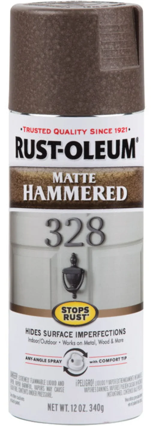 Rust-Oleum Hammered Matte Brown Spray Paint 12 oz. (Pack of 6)