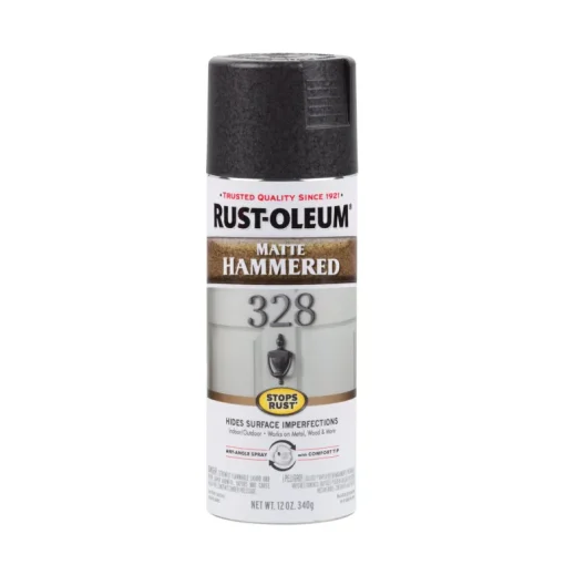 Rust-Oleum Hammered Matte Black Spray Paint 12 oz.