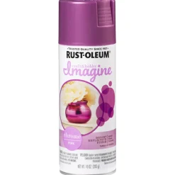 Rust-Oleum Imagine Smooth Chrome Pink Spray Paint 10 oz (Pack of 4)