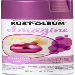 Rust-Oleum Imagine Smooth Chrome Pink Spray Paint 10 oz (Pack of 4)