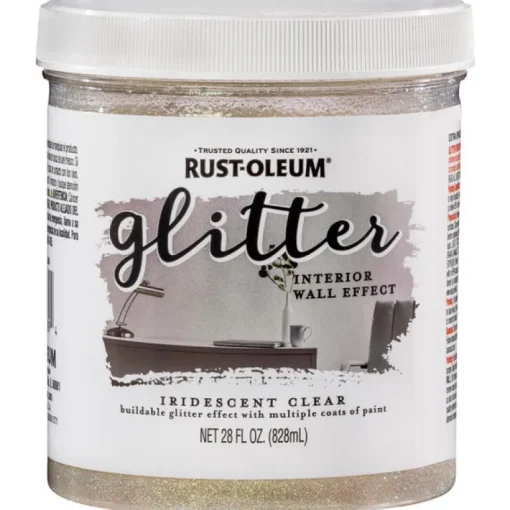 Rust-Oleum Iridescent Clear Flat Sheen Interior Wall Paint 50 sq. ft. Coverage, 1 qt. 50 g/L VOC