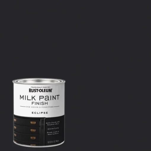 Rust-Oleum Matte Eclipse Water-Based Acrylic Milk Paint 1 qt (Pack of 2).