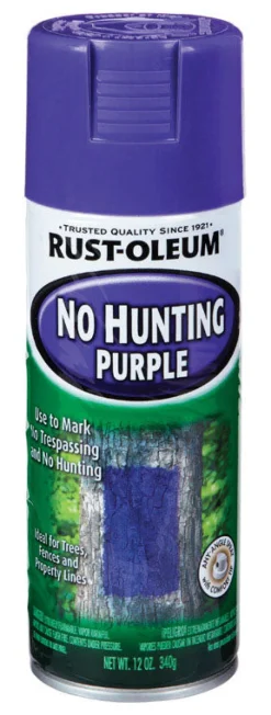 Rust-Oleum No Hunting Purple Spray Paint 12 oz. (Pack of 6)