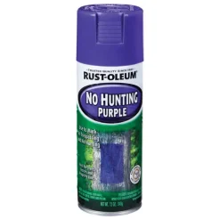 Rust-Oleum No Hunting Purple Spray Paint 12 oz. (Pack of 6)