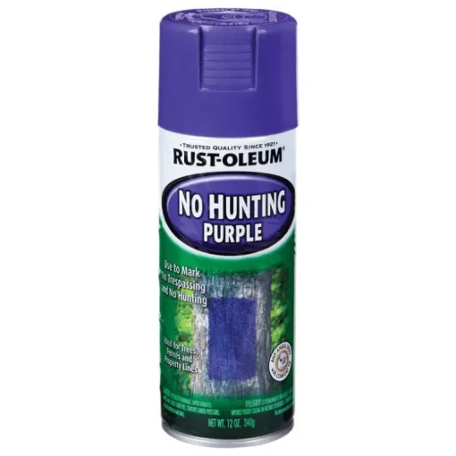 Rust-Oleum No Hunting Purple Spray Paint 12 oz. (Pack of 6)