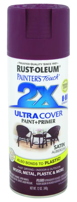 Rust-Oleum Painter's Touch Ultra Cover Satin Aubergine Spray Paint 12 oz.