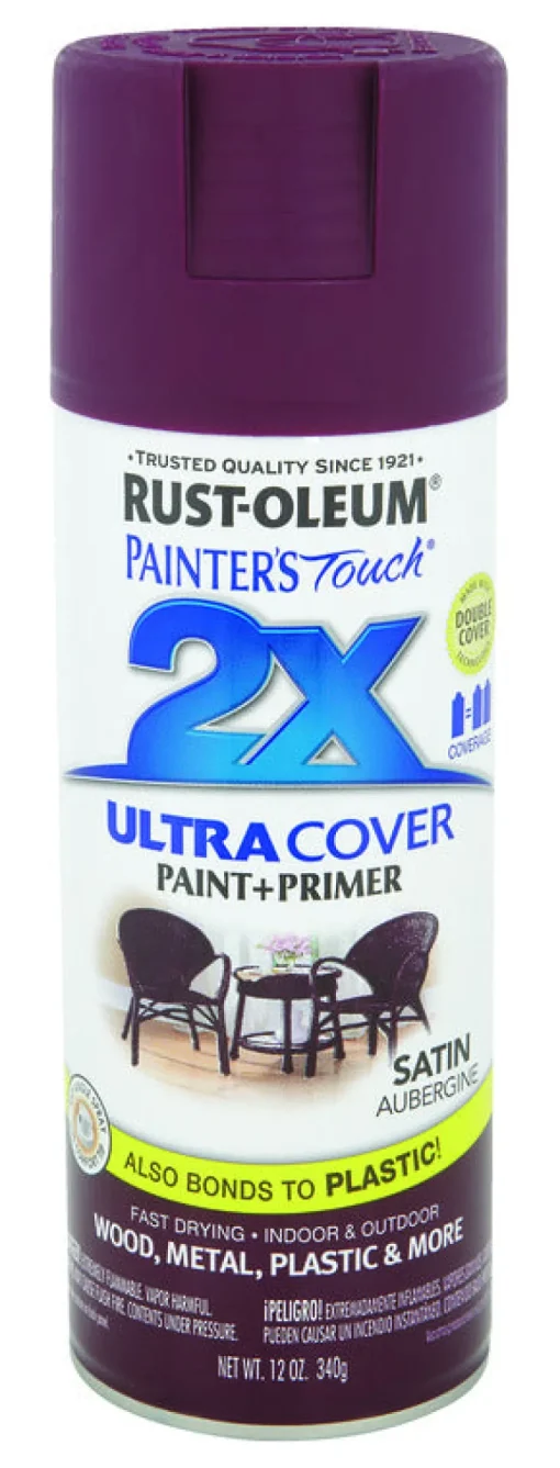 Rust-Oleum Painter's Touch Ultra Cover Satin Aubergine Spray Paint 12 oz.