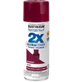 Rust-Oleum Painter'S Touch Ultra Cover Gloss Cranberry Spray Paint 12 Oz. (Pack Of 6)