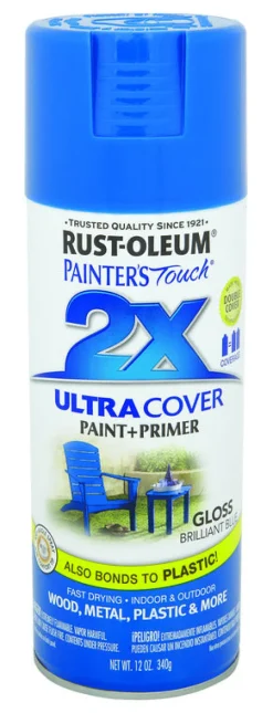 Rust-Oleum Painter's Touch Ultra Cover Gloss Brilliant Blue Spray Paint 12 oz. (Pack of 6)