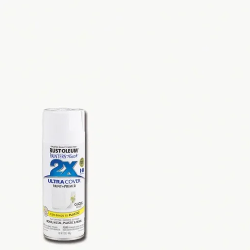 Rust-Oleum Painter's Touch Ultra Cover Gloss White Spray Paint 12 oz. (Pack of 6)