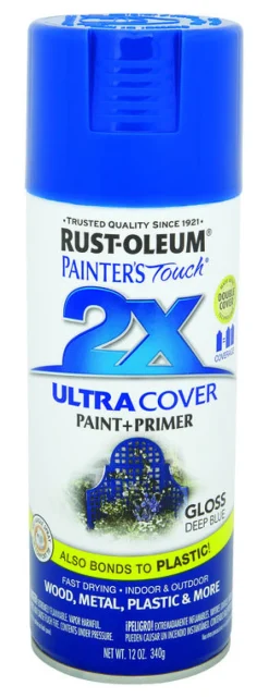 Rust-Oleum Painter's Touch Ultra Cover Gloss Deep Blue Spray Paint 12 oz. (Pack of 6)