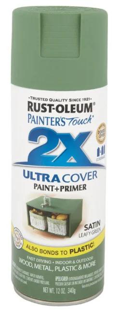 Rust-Oleum Painter's Touch Ultra Cover Satin Leafy Green Spray Paint 12 oz.