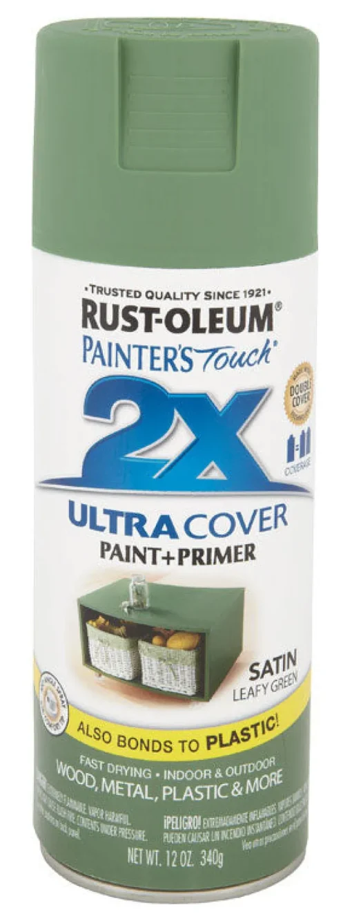 Rust-Oleum Painter's Touch Ultra Cover Satin Leafy Green Spray Paint 12 oz.