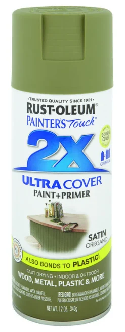 Rust-Oleum Painter's Touch Satin Apple Red Spray Paint 12 oz. for Wood, Metal and Plastic