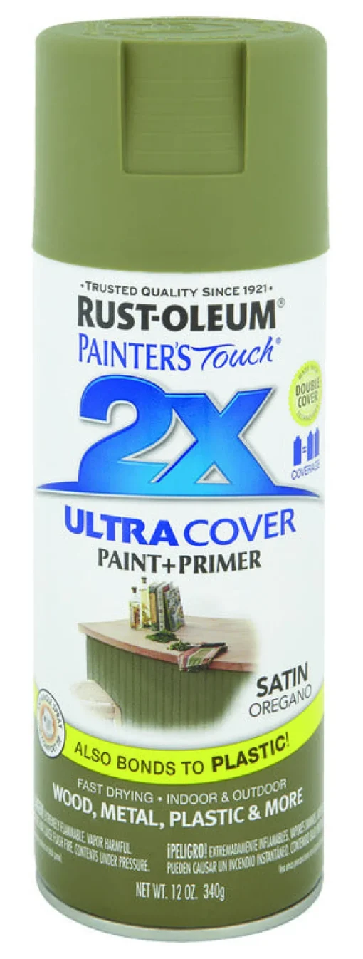 Rust-Oleum Painter's Touch Satin Apple Red Spray Paint 12 oz. for Wood, Metal and Plastic