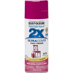 Rust-Oleum Painter's Touch Ultra Cover Satin Leafy Green Spray Paint 12 oz. (Pack of 6)
