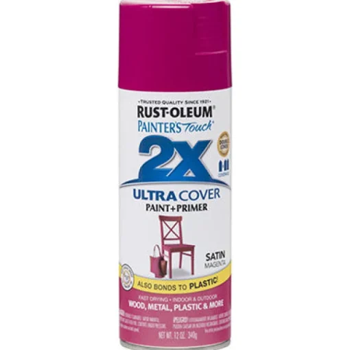 Rust-Oleum Painter's Touch Ultra Cover Satin Leafy Green Spray Paint 12 oz. (Pack of 6)