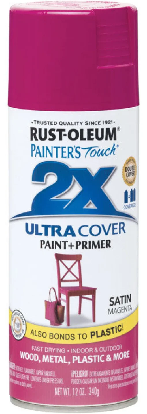 Rust-Oleum Painter's Touch Ultra Cover Satin Leafy Green Spray Paint 12 oz. (Pack of 6)