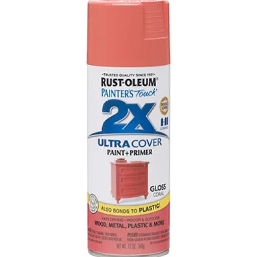 Rust-Oleum Painter's Touch Ultra Cover Gloss Coral Spray Paint 12 oz. (Pack of 6)