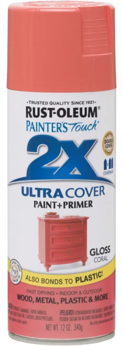 Rust-Oleum Painter's Touch Ultra Cover Gloss Coral Spray Paint 12 oz. (Pack of 6)