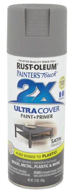 Rust-Oleum Painters Touch Ultra Cover Satin Oil Based Granite Spray Paint 12 oz. (Pack of 6)