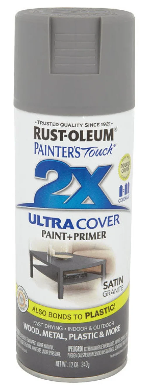 Rust-Oleum Painters Touch Ultra Cover Satin Oil Based Granite Spray Paint 12 oz. (Pack of 6)