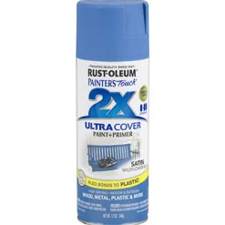 Rust-Oleum Painter's Touch Ultra Cover Satin Wildflower Blue Spray Paint 12 oz. (Pack of 6)