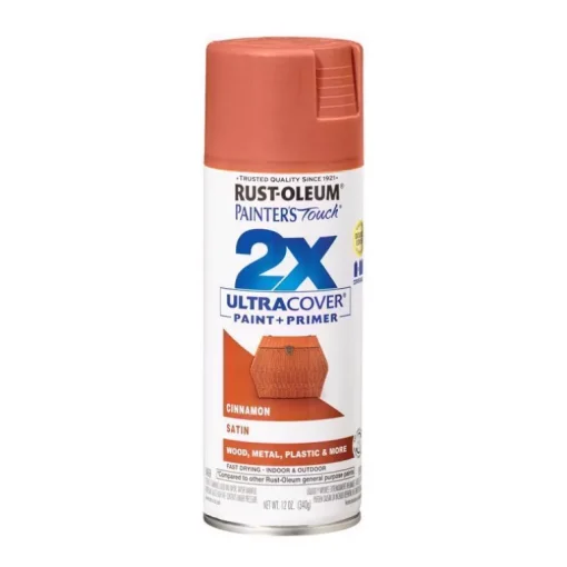 Rust-Oleum Painter's Touch Satin Apple Red Spray Paint 12 oz. (Pack of 6)