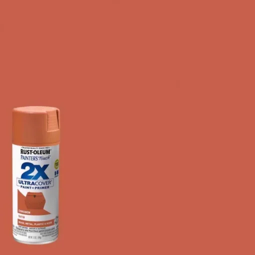 Rust-Oleum Painter's Touch Ultra Cover Satin Cinnamon Spray Paint 12 oz. (Pack of 6)