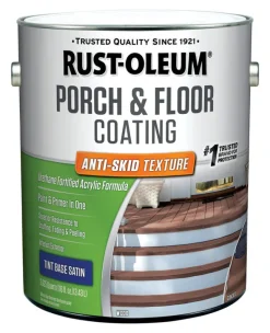 Rust-Oleum Porch & Floor Anti-Skid Texture Tint Base Porch and Floor Paint+Primer 1 gal (Pack of 2).