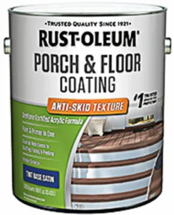 Rust-Oleum Porch & Floor Anti-Skid Texture Tint Base Porch and Floor Paint+Primer 1 gal (Pack of 2).