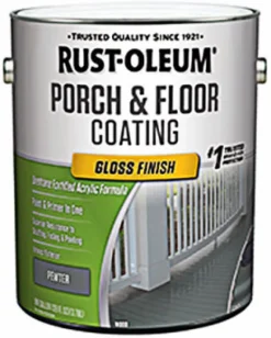 Rust-Oleum Porch & Floor Gloss Pewter Porch and Floor Paint+Primer 1 gal (Pack of 2).