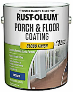 Rust-Oleum Porch & Floor Gloss Tint Base Porch and Floor Paint+Primer 1 gal (Pack of 2).