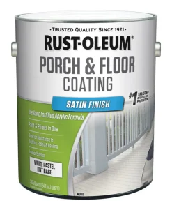 Rust-Oleum Porch & Floor Satin Tint Base Porch and Floor Paint+Primer 1 gal (Pack of 2).