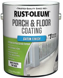 Rust-Oleum Porch & Floor Satin Tint Base Porch and Floor Paint+Primer 1 gal (Pack of 2).