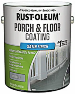 Rust-Oleum Porch & Floor Satin Dove Gray Porch and Floor Paint+Primer 1 gal (Pack of 2).