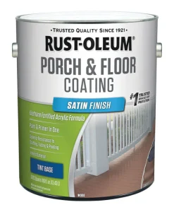 Rust-Oleum Porch & Floor Satin Tint Base Porch and Floor Paint+Primer 1 gal (Pack of 2).