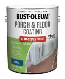 Rust-Oleum Porch & Floor Semi-Gloss Tint Base Porch and Floor Paint+Primer 1 gal (Pack of 2).