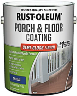 Rust-Oleum Porch & Floor Semi-Gloss Tint Base Porch and Floor Paint+Primer 1 gal (Pack of 2).