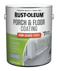 Rust-Oleum Porch & Floor Semi-Gloss Dove Gray Porch and Floor Paint+Primer 1 gal (Pack of 2).