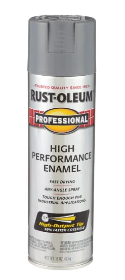 Rust-Oleum Professional Dark Gray Spray Paint 15 oz. (Pack of 6)
