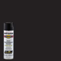 Rust-Oleum Professional Flat Black Spray Paint 15 oz. (Pack of 6)