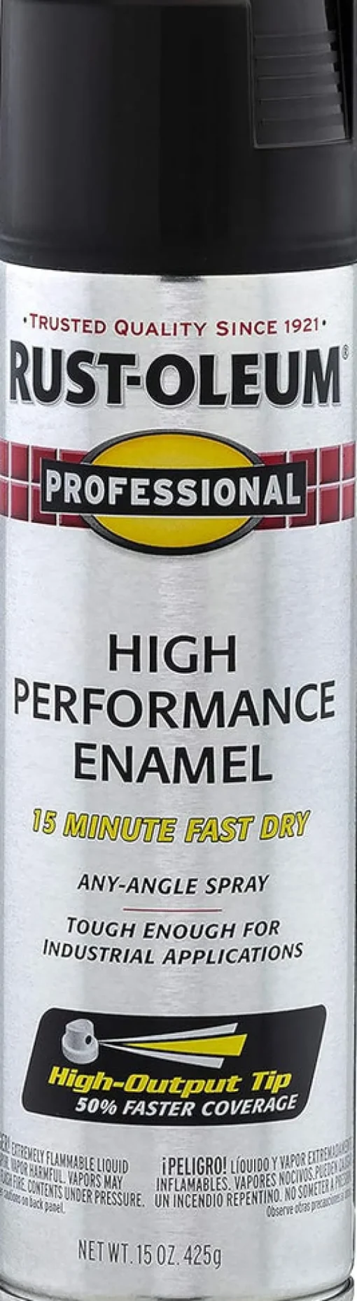 Rust-Oleum Professional Flat Black Spray Paint 15 oz. (Pack of 6)