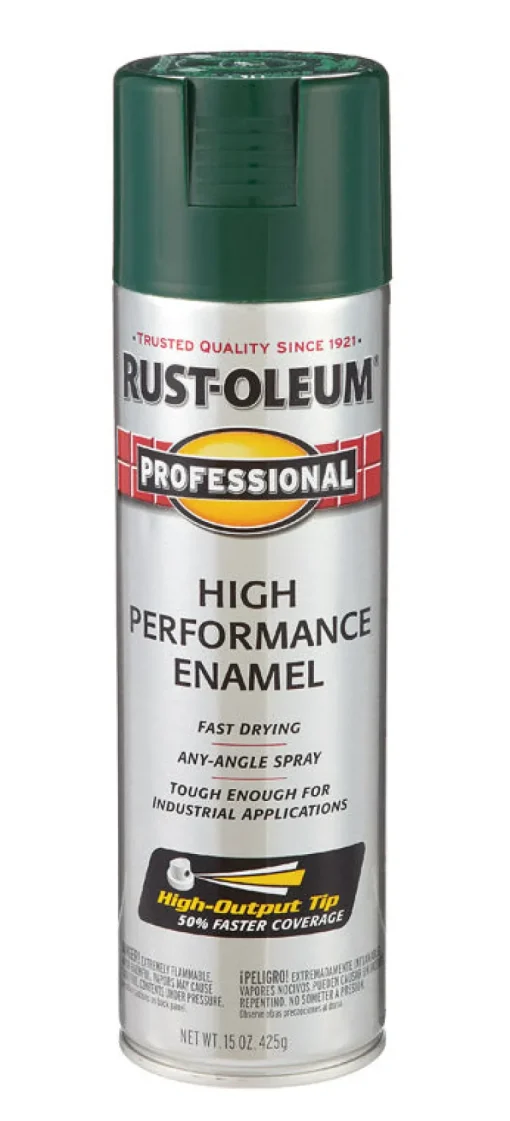 Rust-Oleum Professional Hunter Green Spray Paint 15 oz. (Pack of 6)