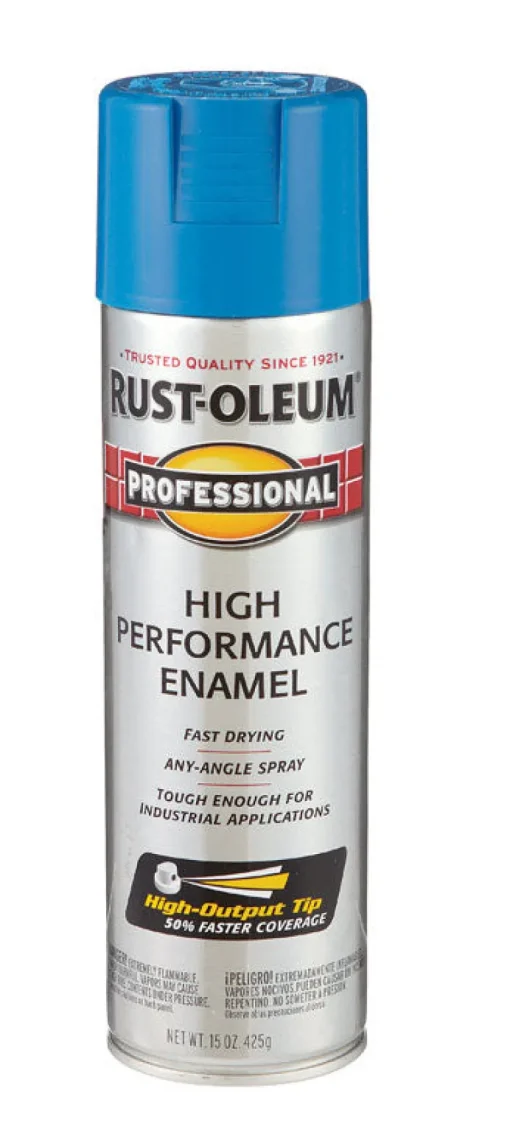 Rust-Oleum Professional Safety Blue Spray Paint 15 oz. (Pack of 6)