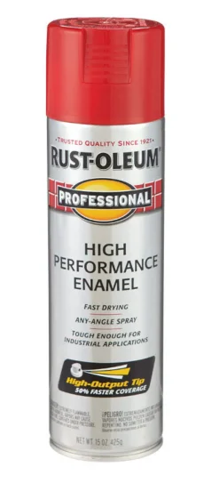 Rust-Oleum Professional Safety Red Spray Paint 15 oz. (Pack of 6)